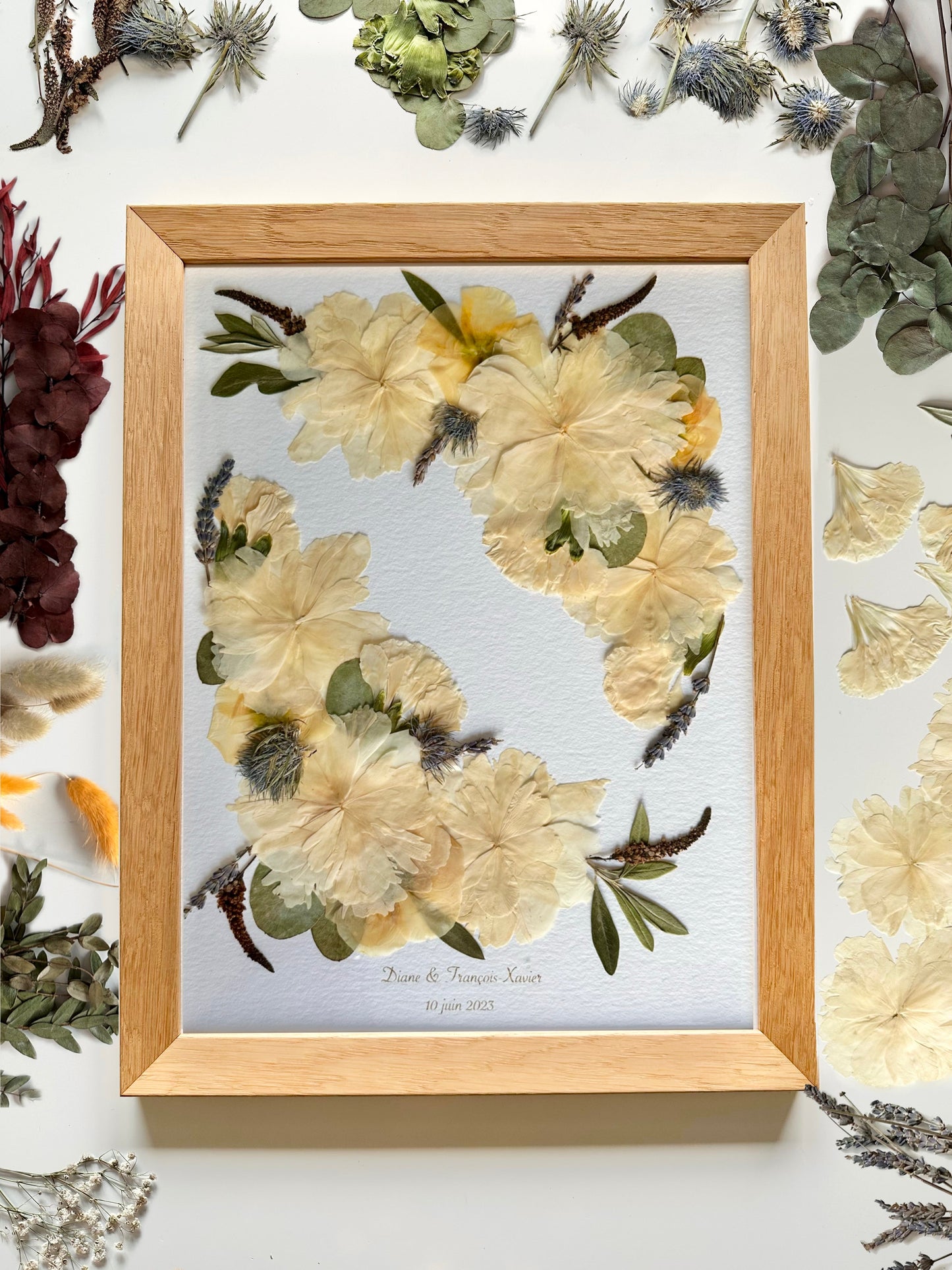 A3 - 30x40cm - Conservation bouquet de mariage sur papier