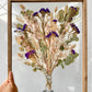 FLEURS SÉCHÉES - 24x30 cm - Conservation bouquet de mariage entre deux verres