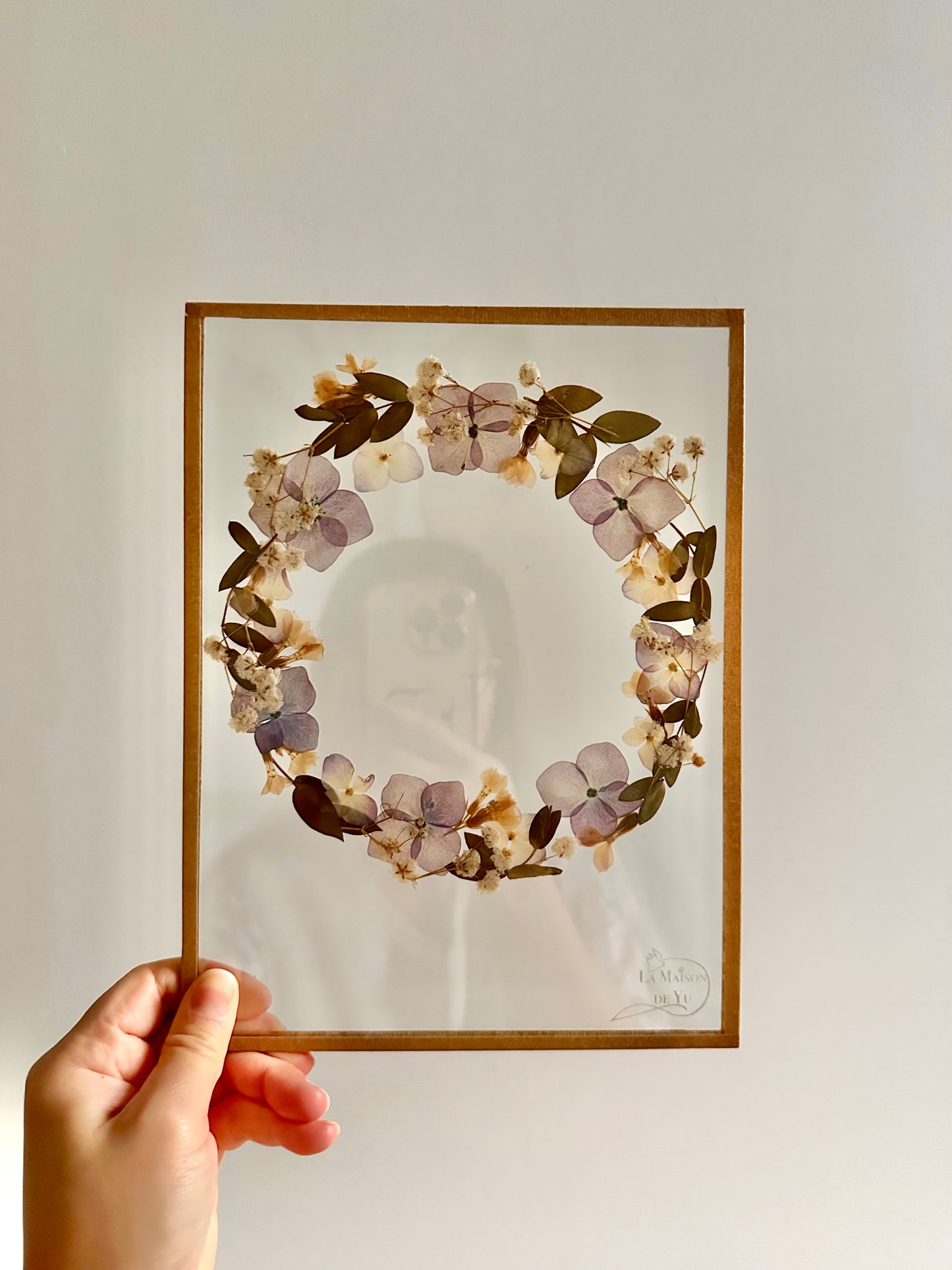 Couronne de fleurs  - Herbier minimaliste n°42 - 18x24 cm