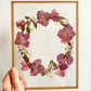 Couronne de fleurs  - Herbier minimaliste n°33 - 18x24 cm