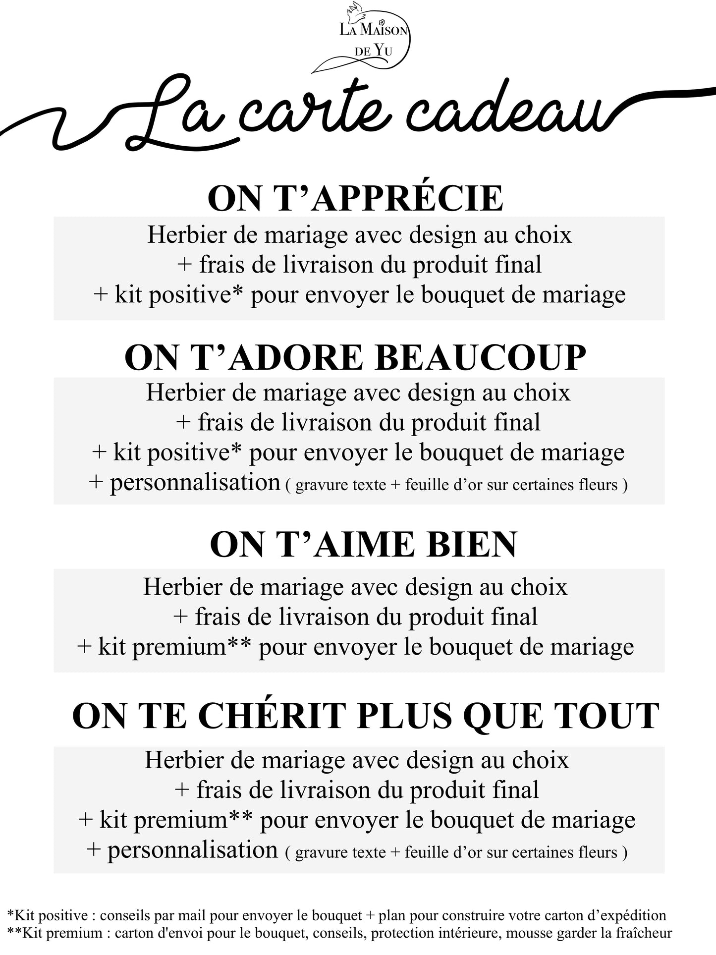 Carte Cadeau - A3 entre deux verres  - La conservation d’un bouquet de Mariage